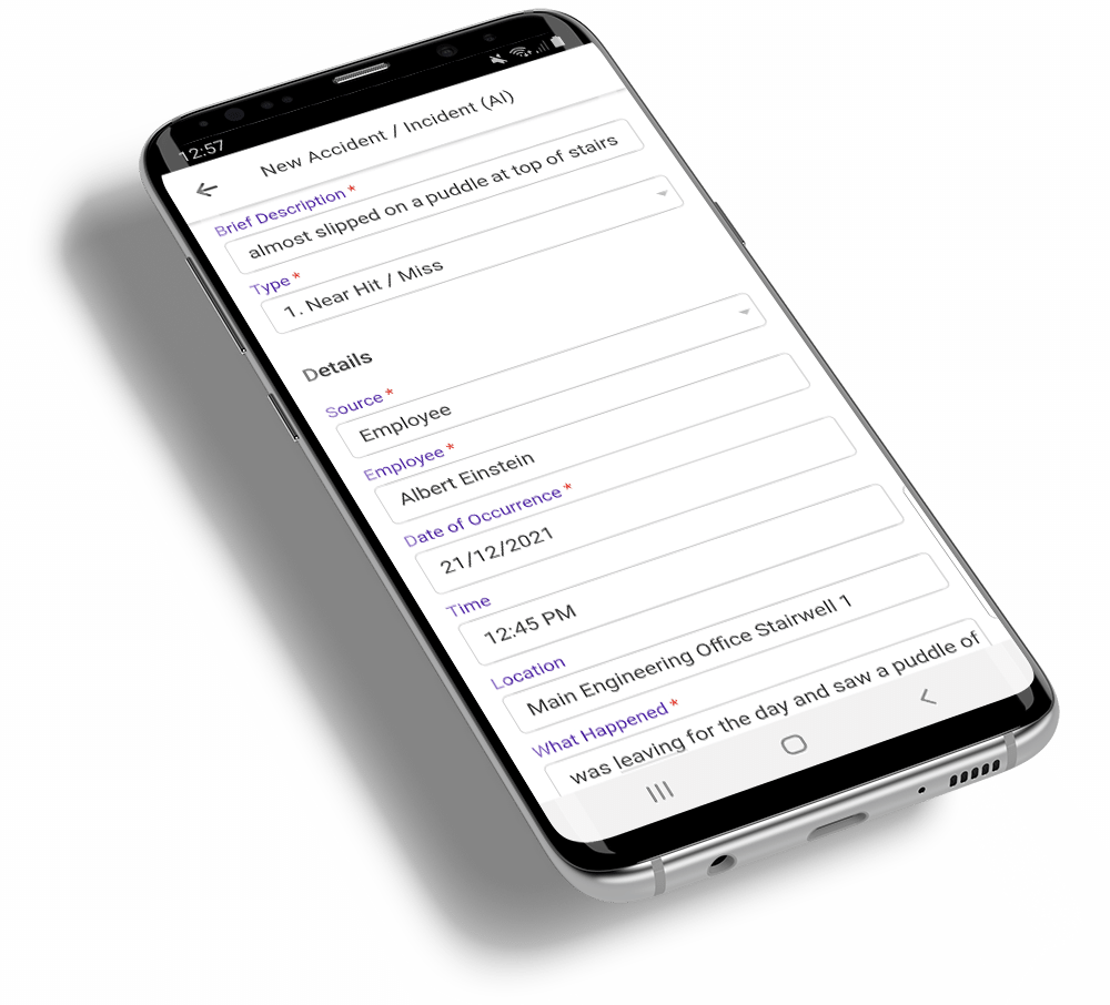 Mango Accident / Incident on mobile app